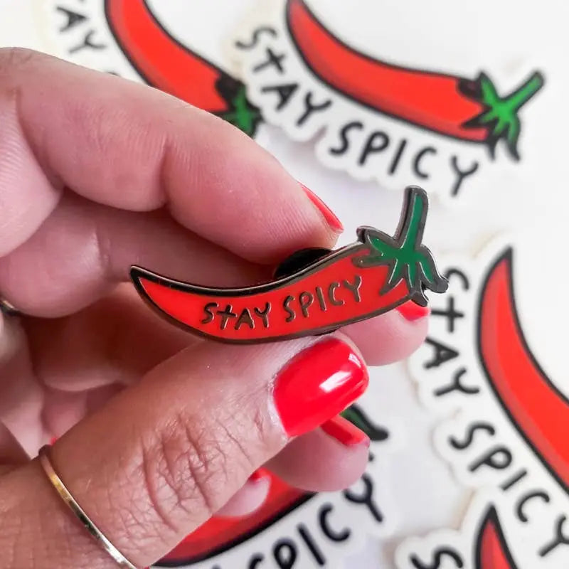 Stay Spicy Enamel Pin The Playful Indian