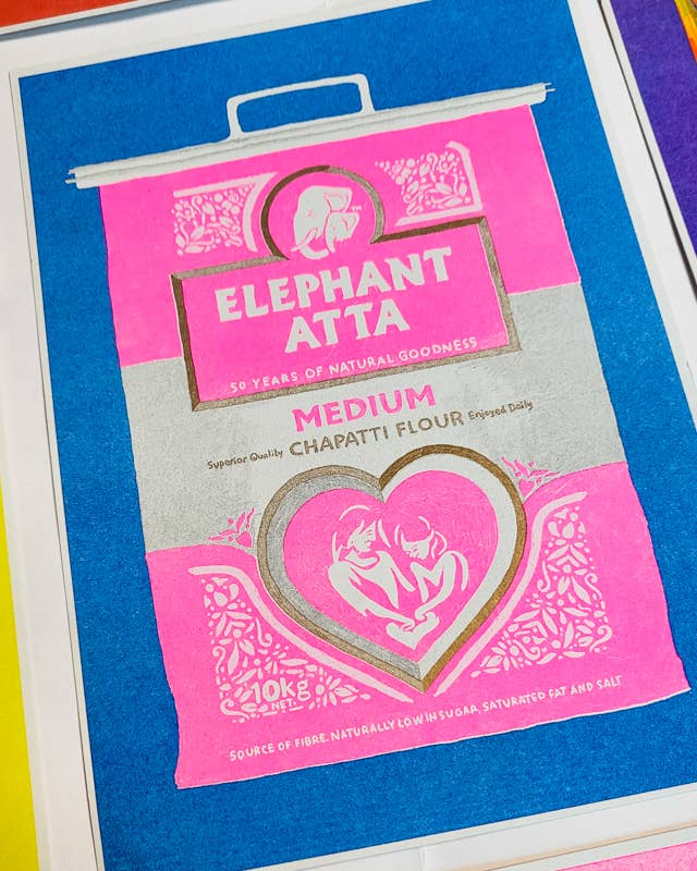 Elephant Atta - A5 Risograph Print