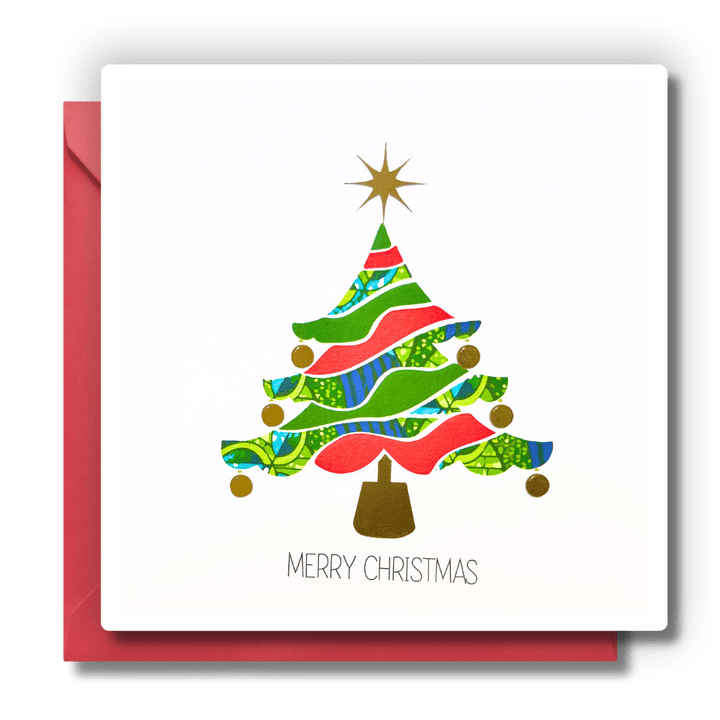 Afrotouch Sparkle Tree Christmas Card