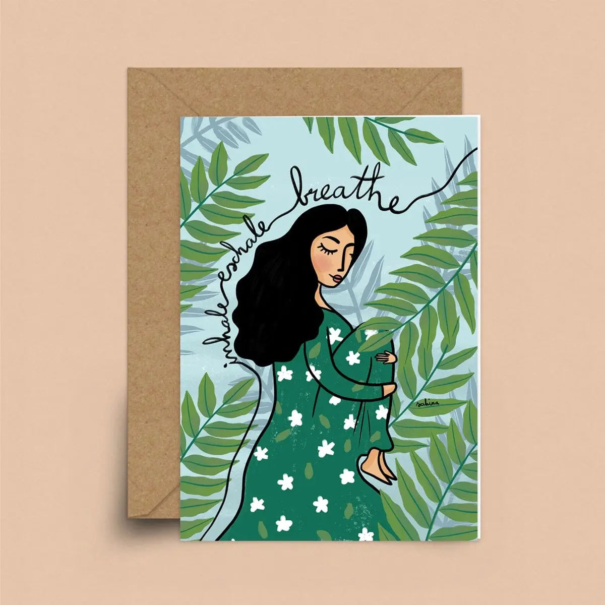 Exhale Breathe Card by Hey I'm Sakina - Migration Museum Shop