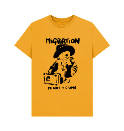 Mustard Printed T-shirt Front