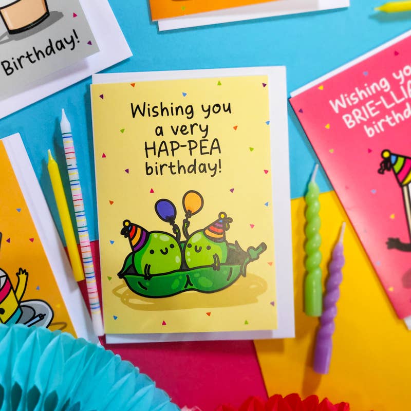 Wishing You A Very Hap-pea Birthday Card