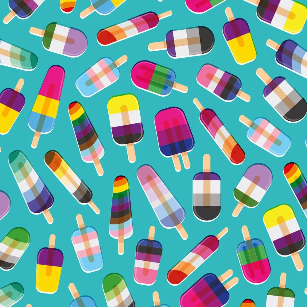 Shaven Raven Pride and Popsicles Greeting Card