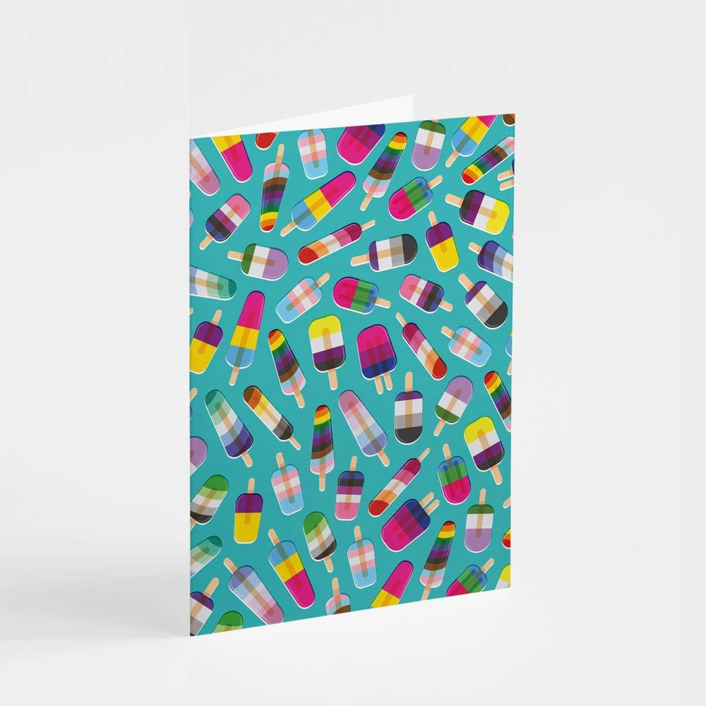 Shaven Raven Pride and Popsicles Greeting Card