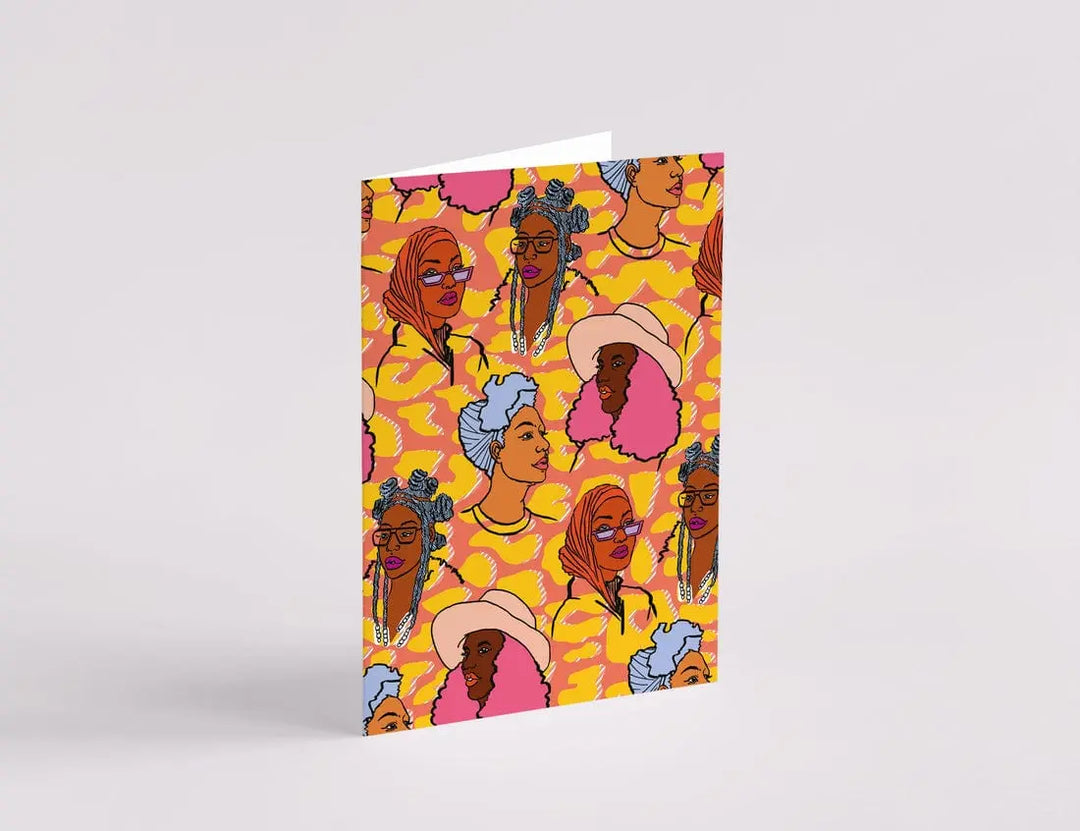 Dorcas Creates - Babes Repeat Pattern Greeting Card - Migration Museum Shop