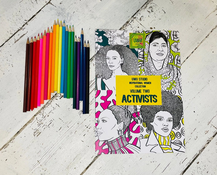 Inspirational Women Colouring Book by Uwu Studio - Activists - Migration Museum Shop