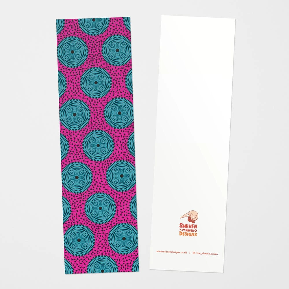 Shaven Raven African Ankara Print Pink Bookmark