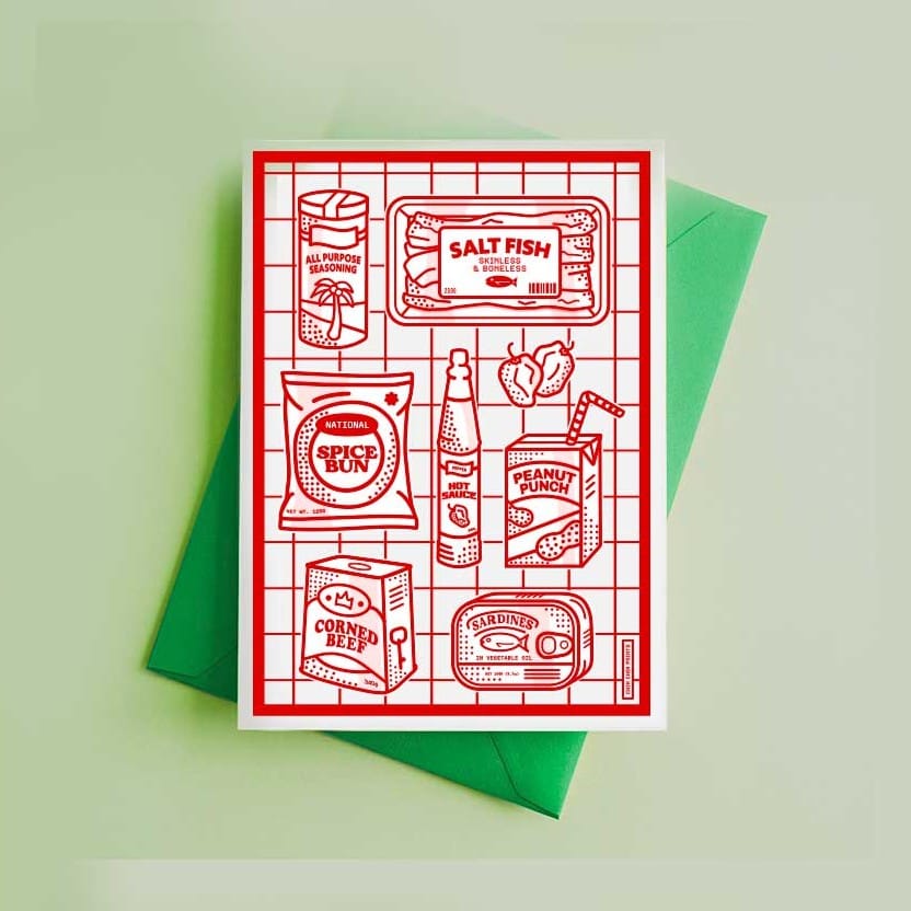 Chin Chin -  Caribbean Pantry Greeting Card A6