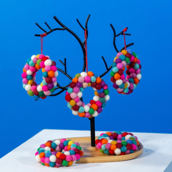 Felt Pompom Wreath by Felt So Good Felt So Good