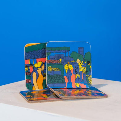 Gaurab Thakali Lewisham Mural Coasters Set of 4