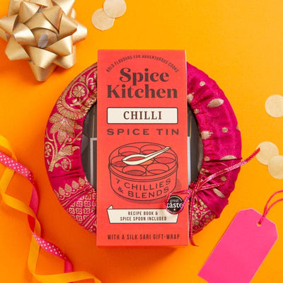 Spice Kitchen Chilli Spice Tin with Sari Wrap
