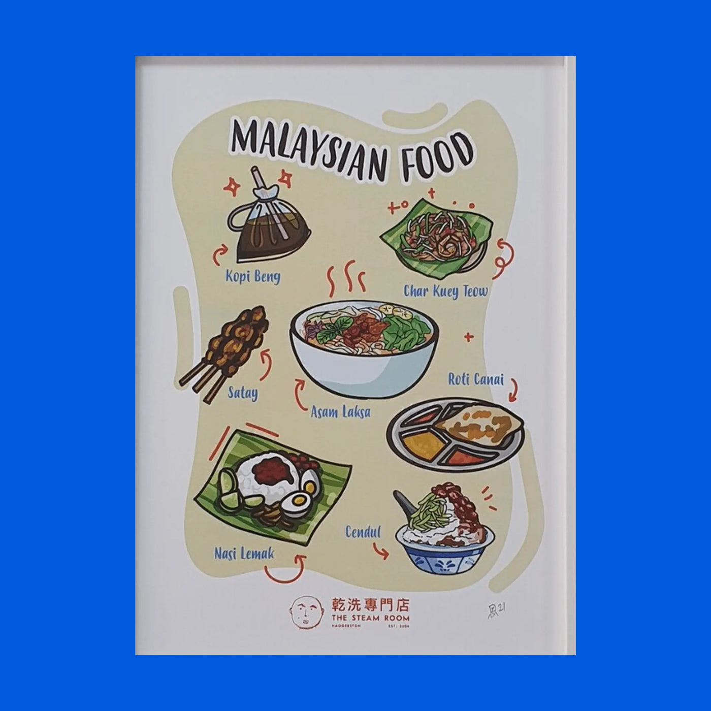 Malaysian Food Print - A4 - Migration Museum Shop