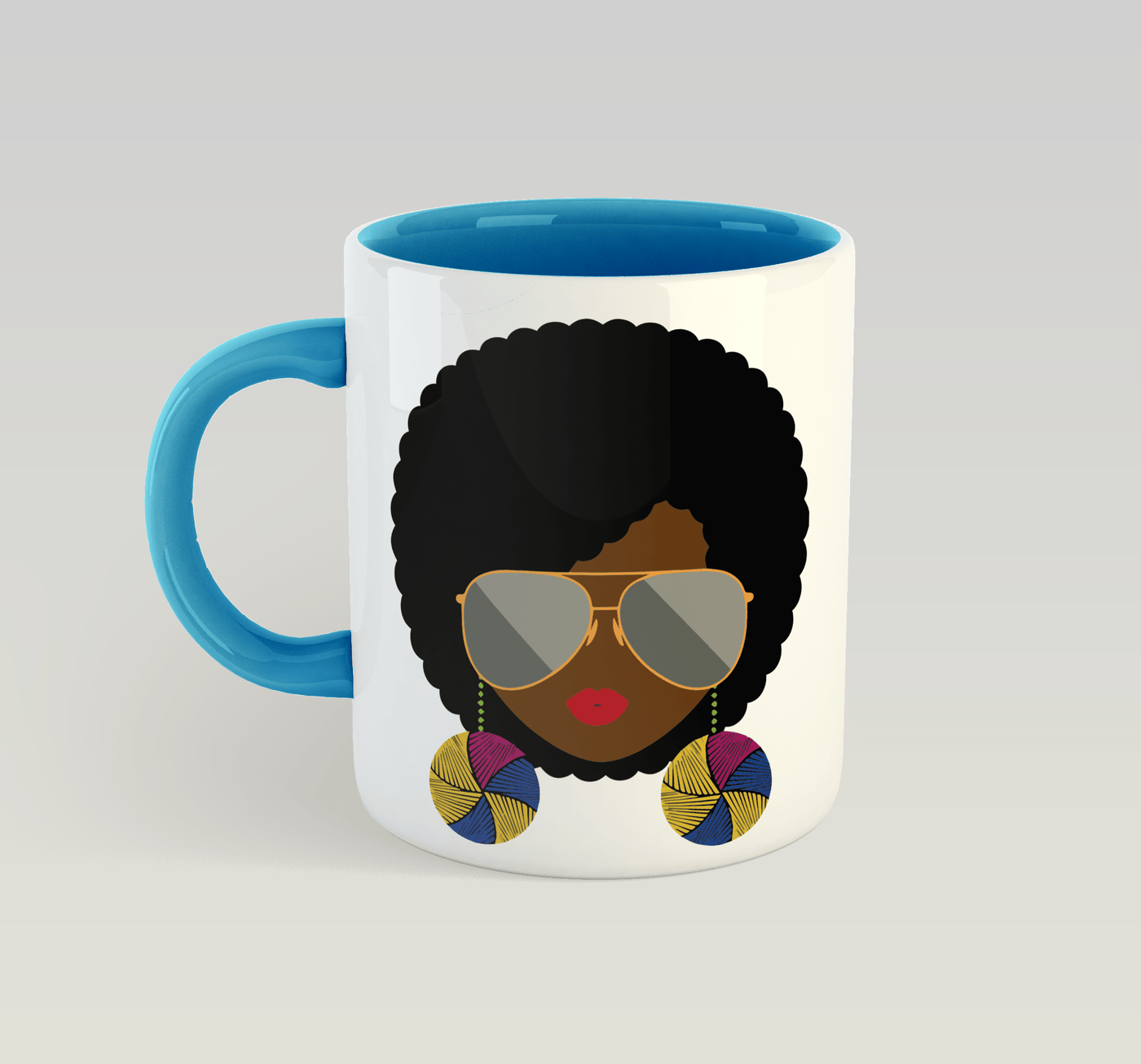 She Believed Mug by AfroTouch - Blue - Migration Museum Shop