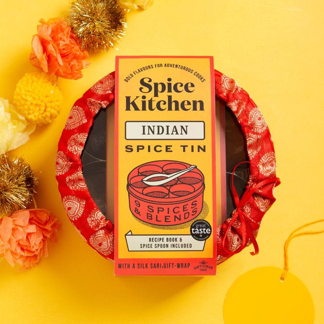 Indian Spice Tin with Sari Wrap by Spice Kitchen