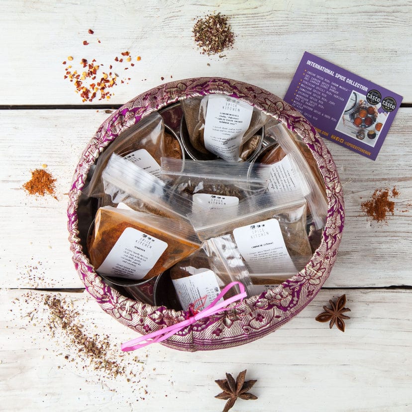 World Spice Blends & Rubs Spice Tin with Sari Wrap Spice Kitchen