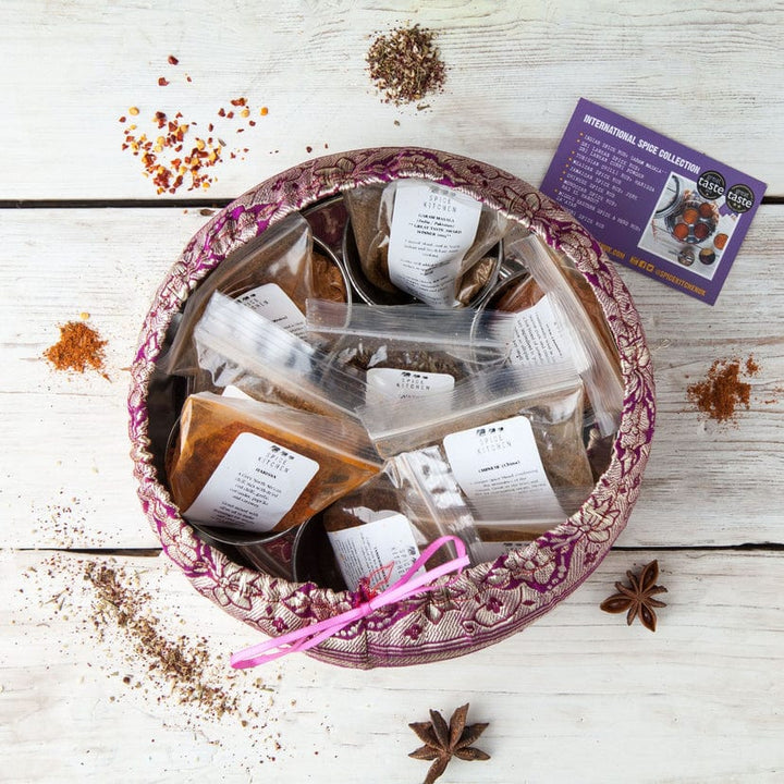 World Spice Blends & Rubs Spice Tin with Sari Wrap Spice Kitchen