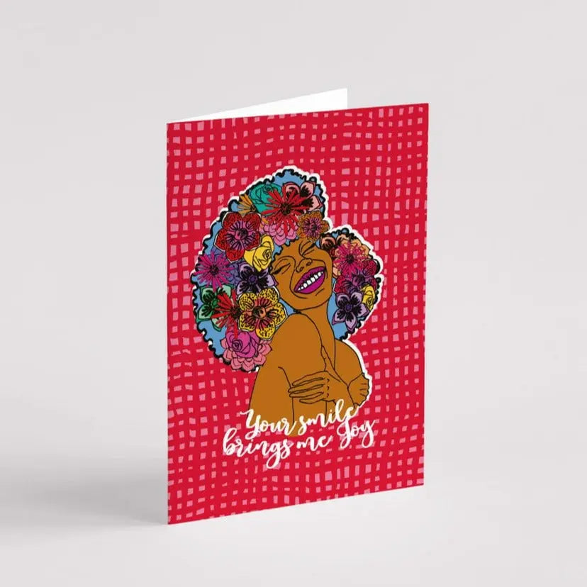 Dorcas Creates - Your Smile Brings Me Joy Greeting Card - Migration Museum Shop