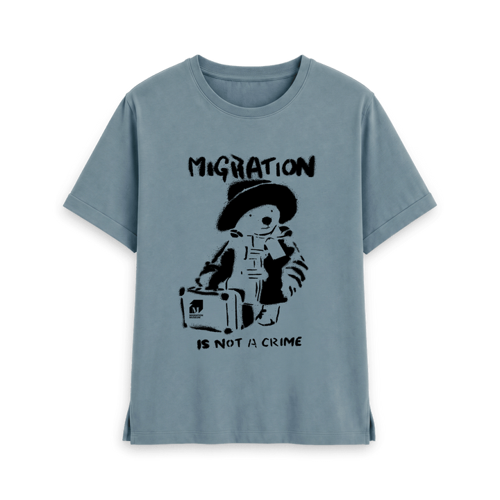 Stone Blue Printed T-shirt Front