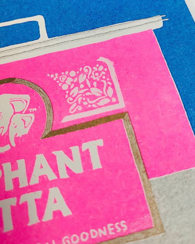 Elephant Atta - A5 Risograph Print