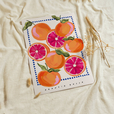 Blood Orange Fruit Art print: A4