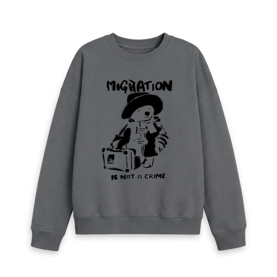 Slate Grey Printed Sweater Front