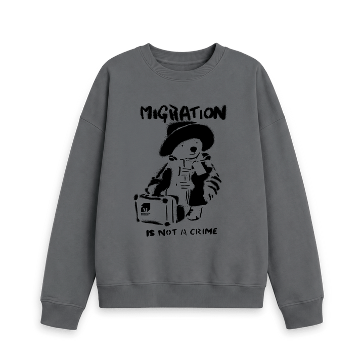 Slate Grey Printed Sweater Front