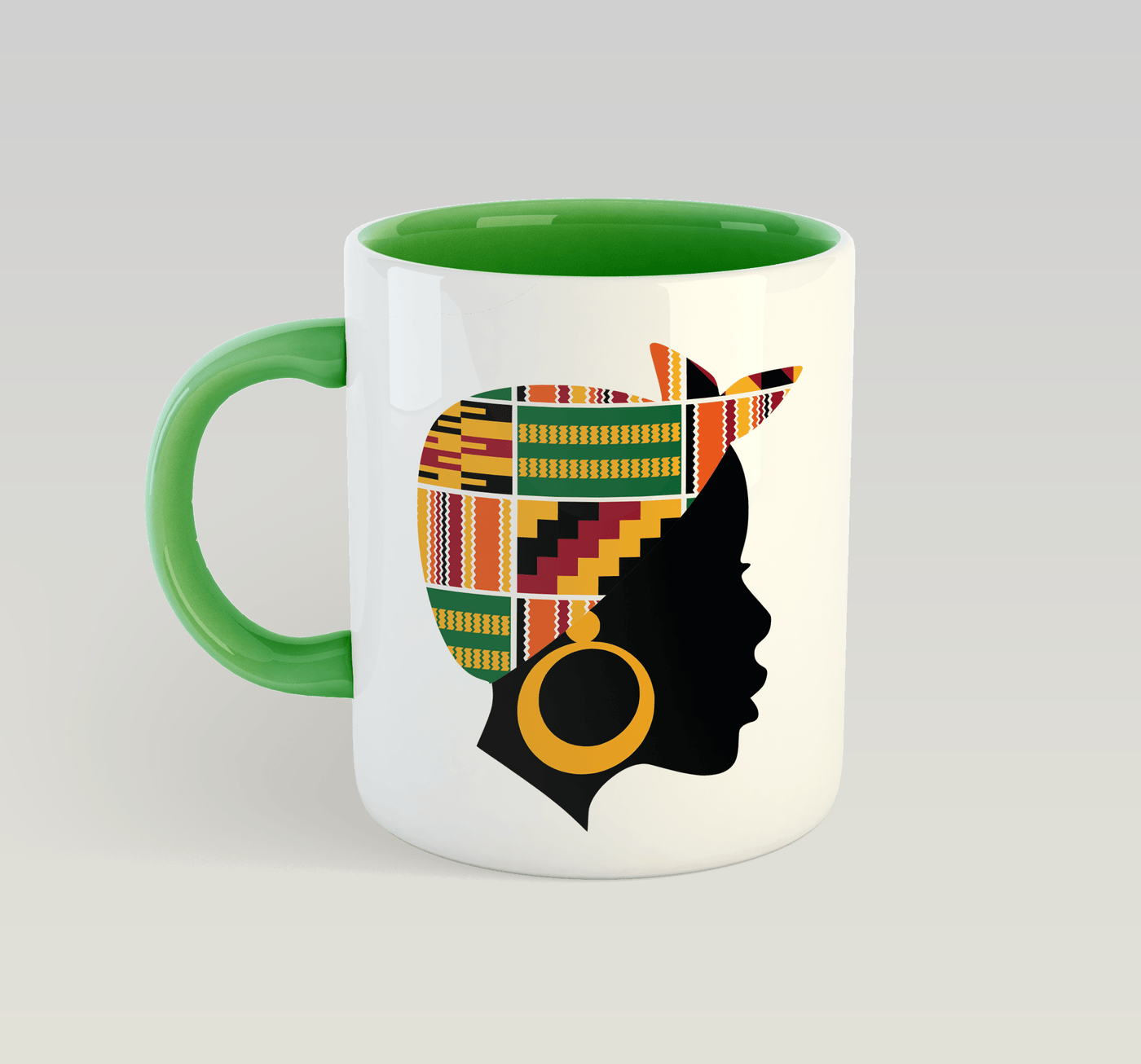 Phenomenal Woman Mug (Kente): Yellow