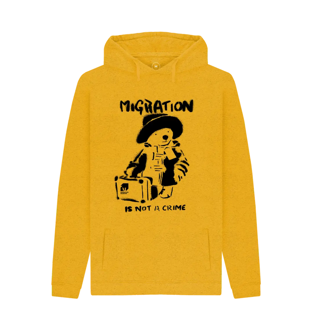 Sunflower Yellow Migration is not a Crime Unisex Remill\u00ae  Organic Hoodie