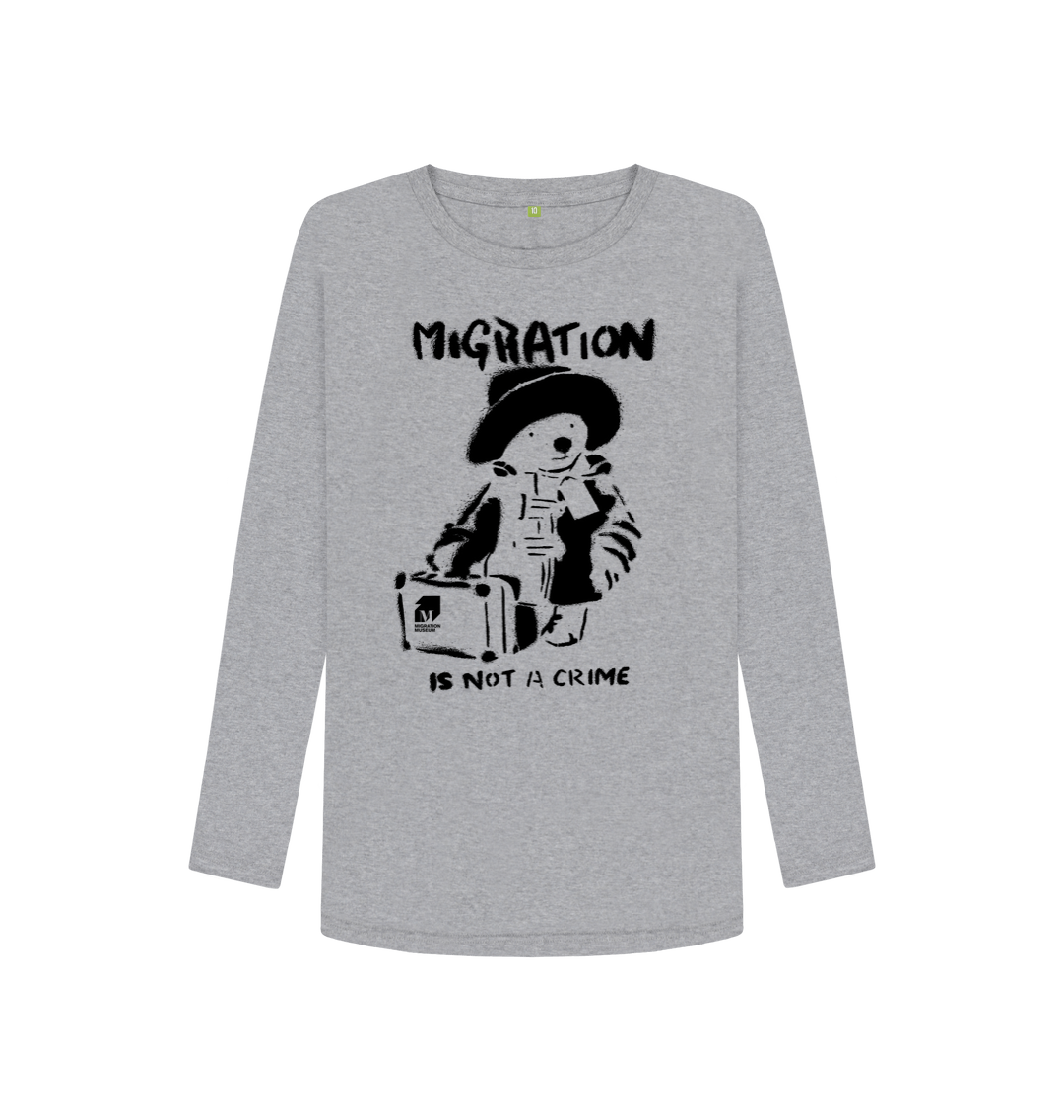 Athletic Grey Printed Long Sleeve T Shirt Front