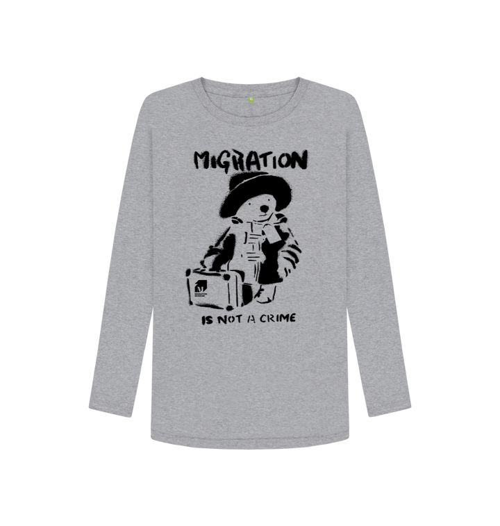 Athletic Grey Printed Long Sleeve T Shirt Front