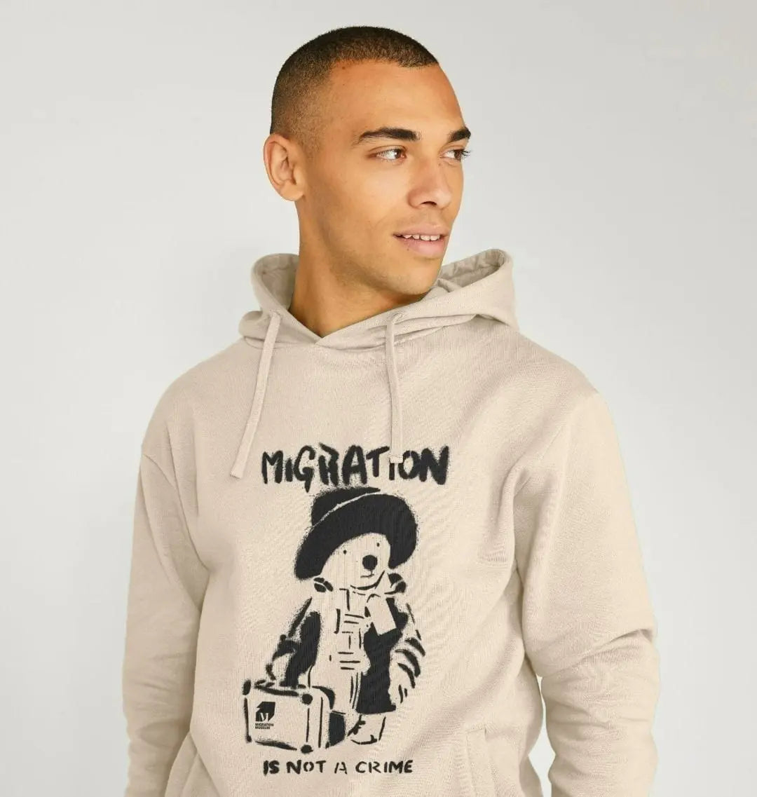 Migration Is Not A Crime - Unisex Organic Hoodie Teemill