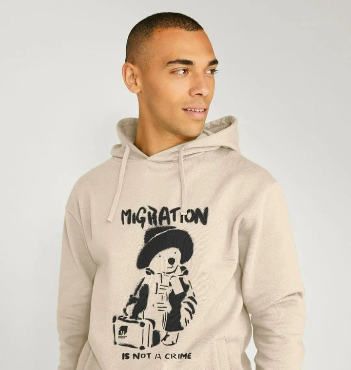 Migration Is Not A Crime - Unisex Organic Hoodie Teemill