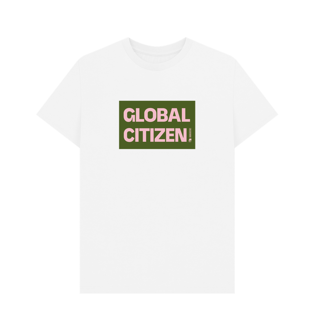 White Global Citizen Organic Cotton T-shirt by Nadina Ali