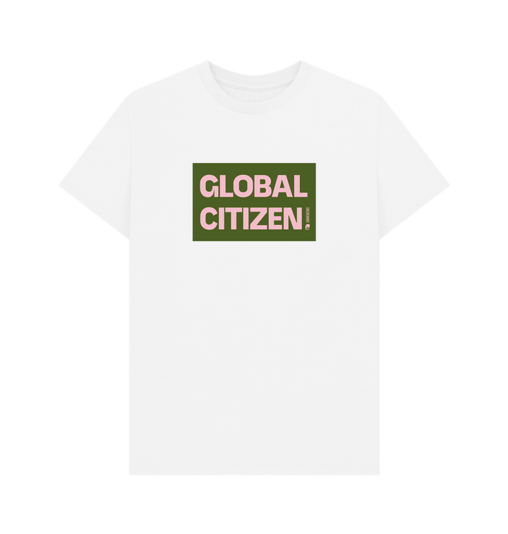 White Global Citizen Organic Cotton T-shirt by Nadina Ali