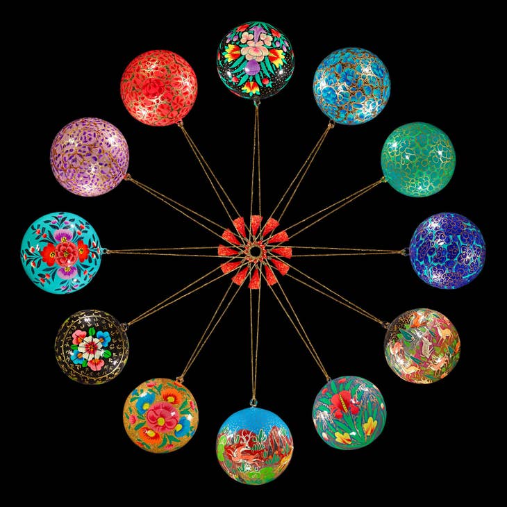 Handmade Kashmiri Bauble Decorations (single) by Honest Honest Love Our Planet