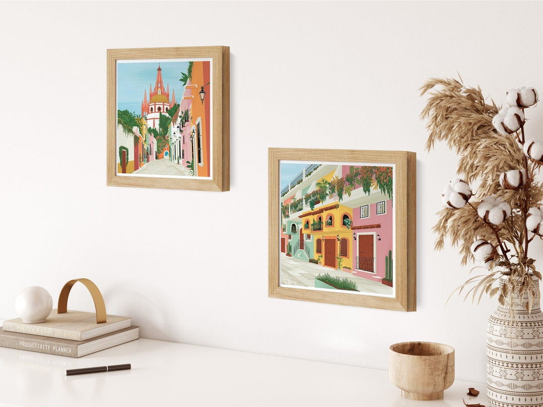 Vero Illustrates San Miguel De Allende Art Print 21x21xm