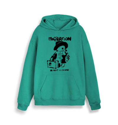 Go Green Migration is Not a Crime Organic Hoodie - New