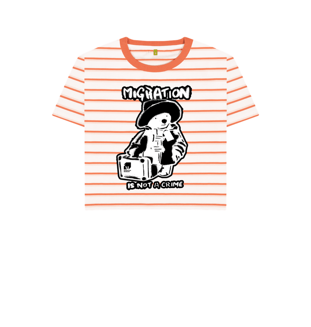 Coral Stripes Printed T-shirt