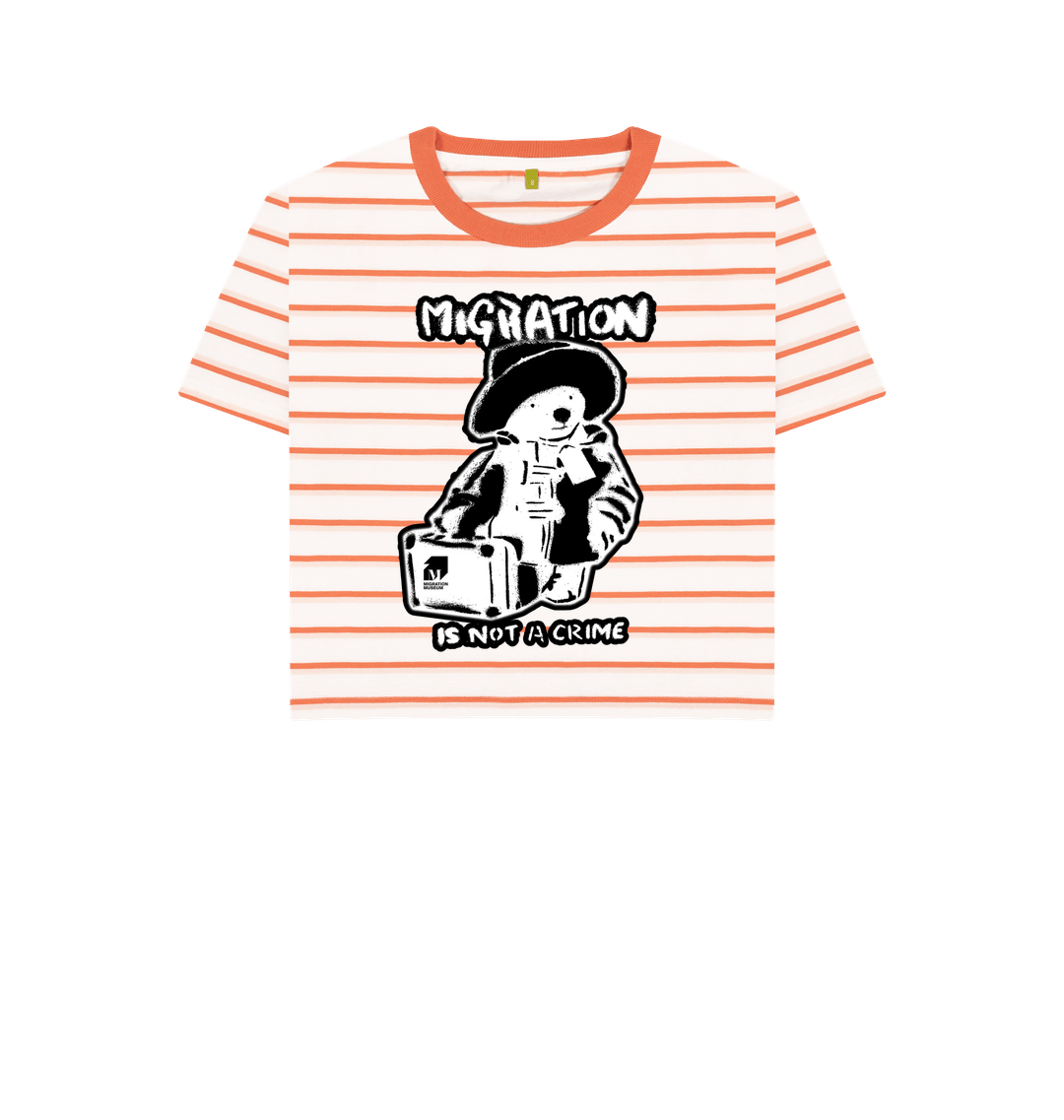 Coral Stripes Printed T-shirt