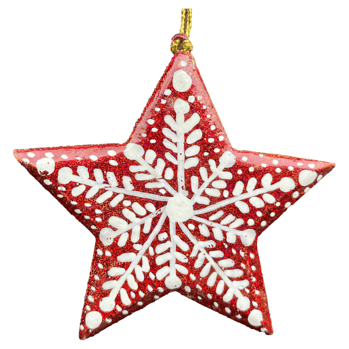 Hanging 2D Star, Papier-mache - Frozen 3": Purple