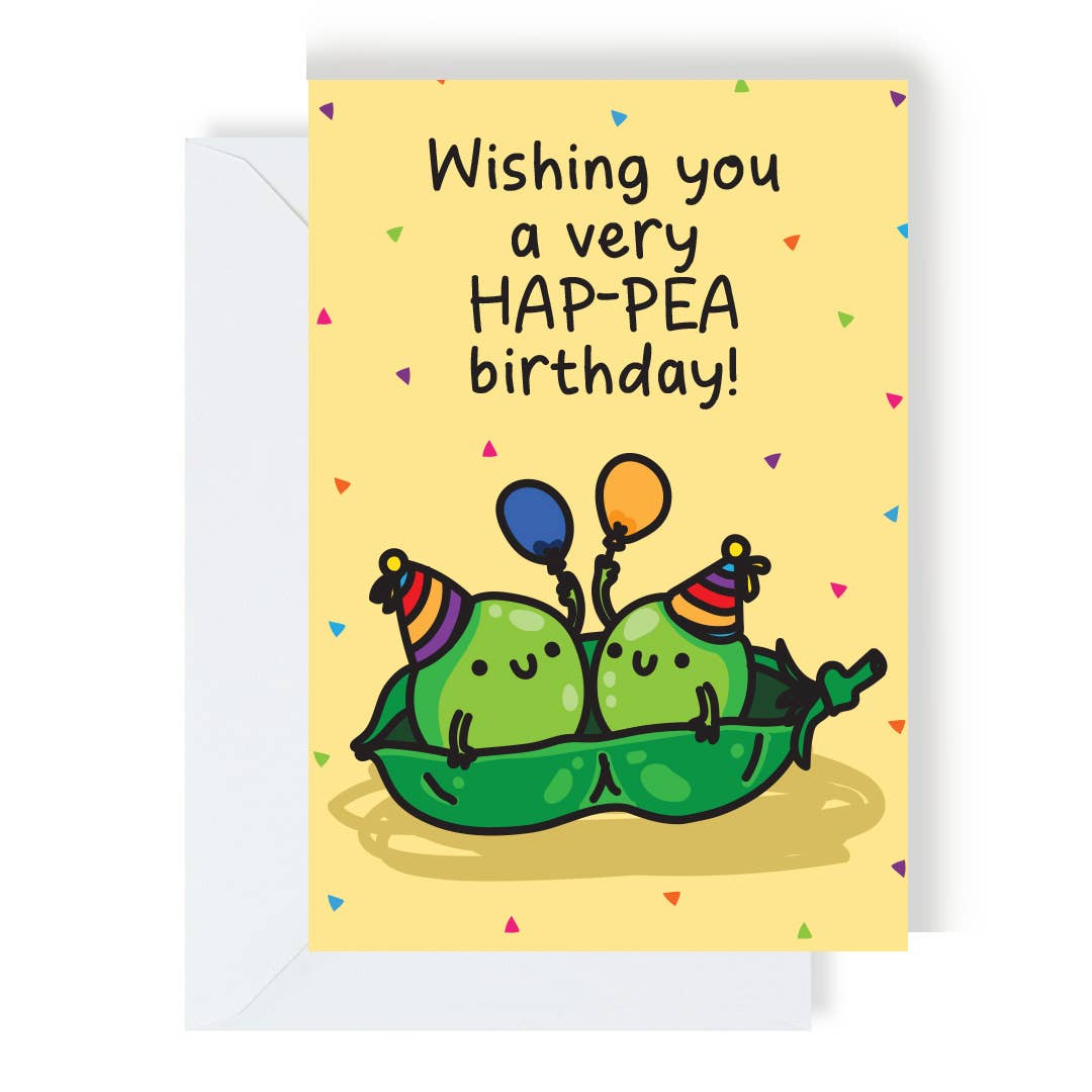 Wishing You A Very Hap-pea Birthday Card