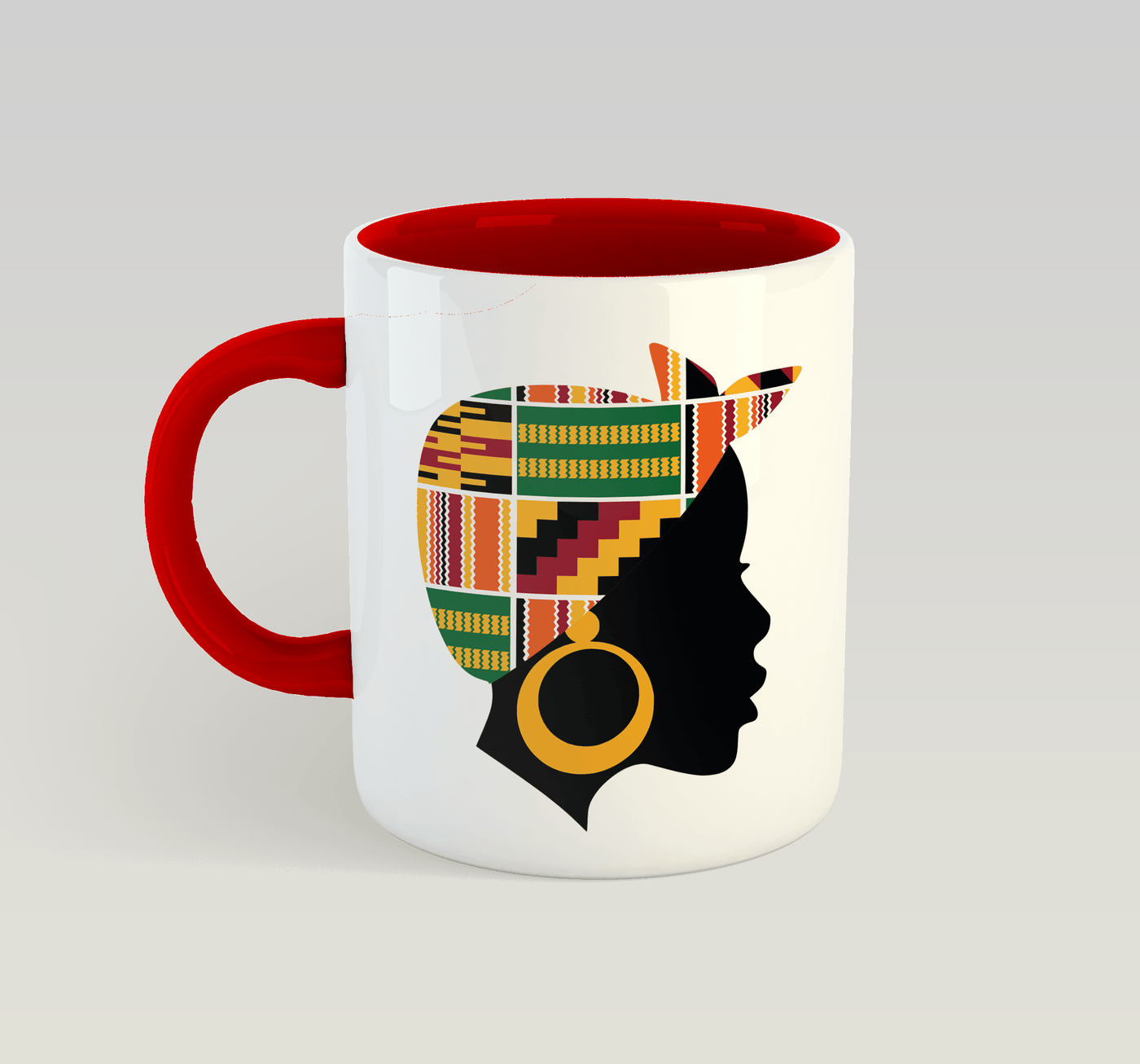 Phenomenal Woman Mug (Kente): Yellow