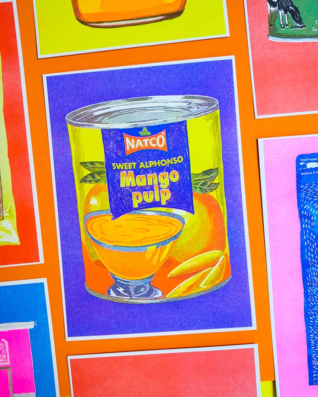 Mango Pulp - A5 Risograph Print