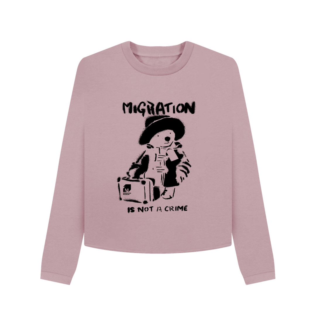 Mauve Printed Boxy Jumpers Front