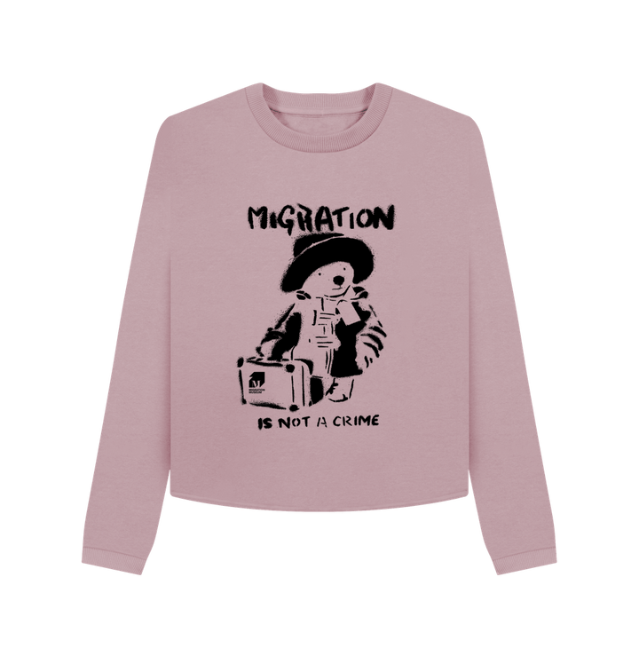 Mauve Printed Boxy Jumpers Front