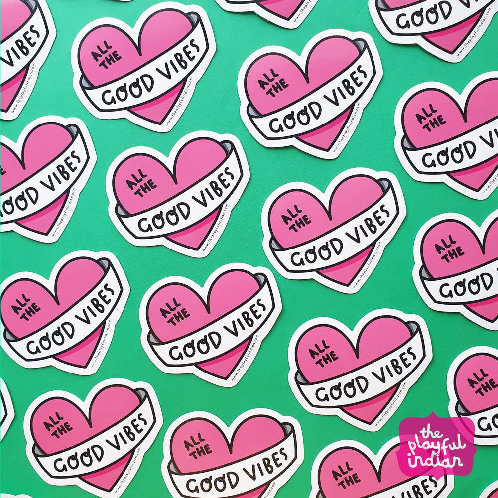 All The Good Vibes Vinyl Sticker