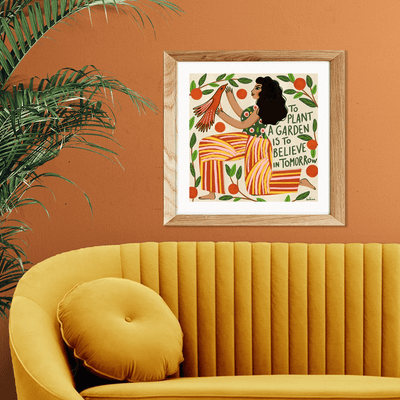 Garden Square Print by Hey I'm Sakina