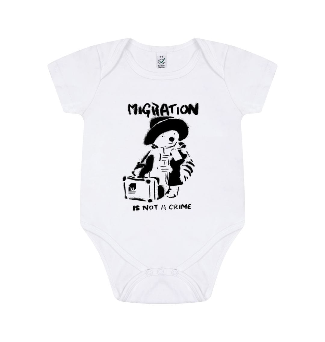 White Migration is not a Crime Organic Babygrow