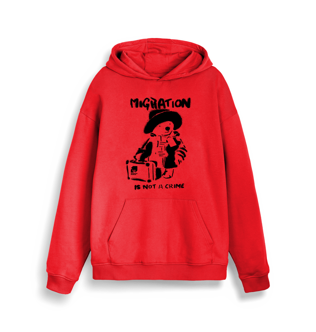 Deck Chair Red Migration is Not a Crime Organic Hoodie - New