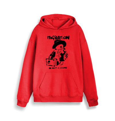 Deck Chair Red Migration is Not a Crime Organic Hoodie - New